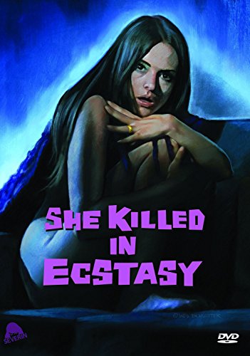DVD cover for "She Killed In Ecstasy" featuring a woman in blue.