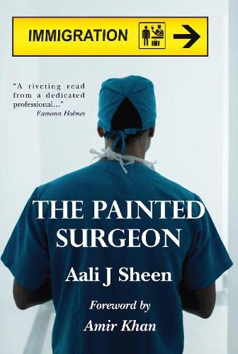 Book cover: surgeon in scrubs, facing away, with yellow “Immigration” banner.