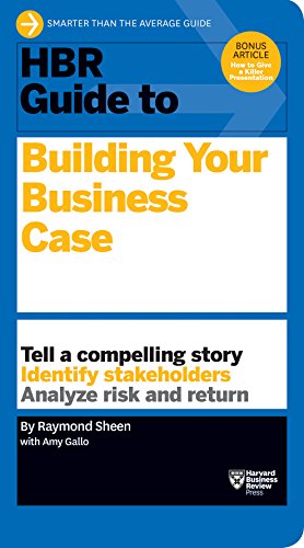 HBR Guide to Building Your Business Case book cover, blue and white.