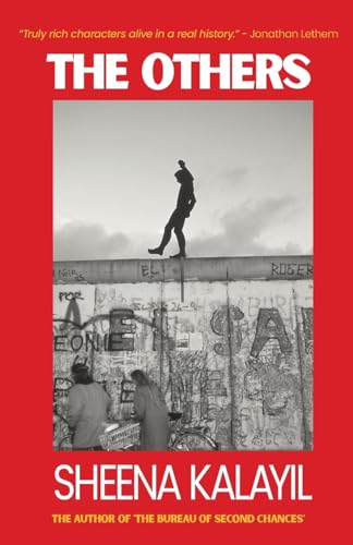 Book cover with a black and white photo of a person walking on a wall.