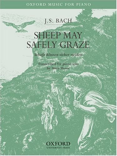 Sheet music cover for Bach’s “Sheep May Safely Graze” piano solo.