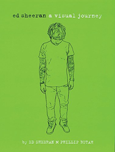 Green book cover with a sketched portrait of Ed Sheeran looking down.