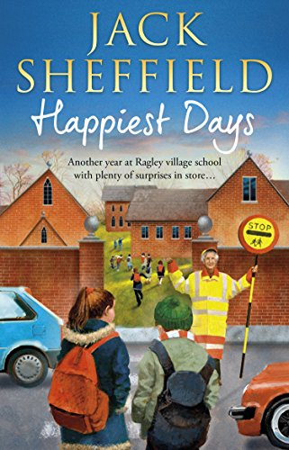 Book cover: school building, children, and a crossing guard illustration.