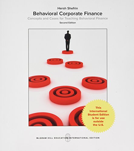 Textbook cover: "Behavioral Corporate Finance" with red target graphic.