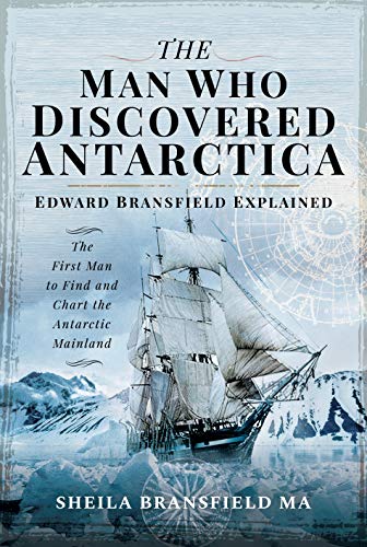 Book cover featuring a sailing ship before an icy Antarctic landscape.
