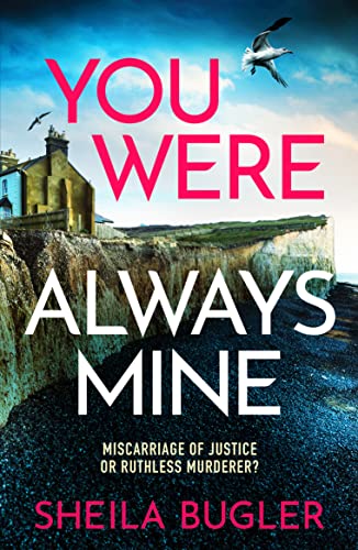 Book cover: coastal cliffs, a house, birds, and large pink text “You Were Always Mine”.