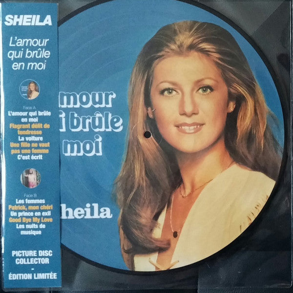 Sheila vinyl record cover featuring a portrait of the singer.