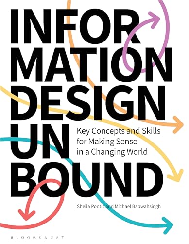 Book cover: "Information Design Unbound" with abstract arrow graphics.