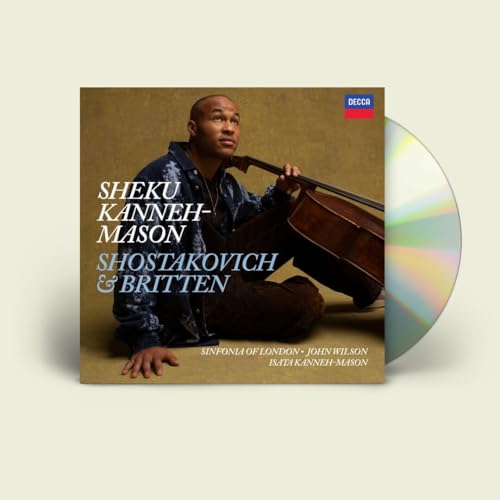 CD cover featuring cellist Sheku Kanneh-Mason and a reflective disc.