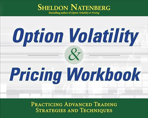 Book cover titled Option Volatility & Pricing Workbook by Sheldon Natenberg with green borders.