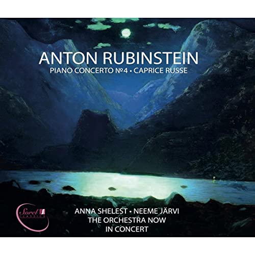 CD cover for Rubinstein's Piano Concerto No. 4, featuring a landscape.