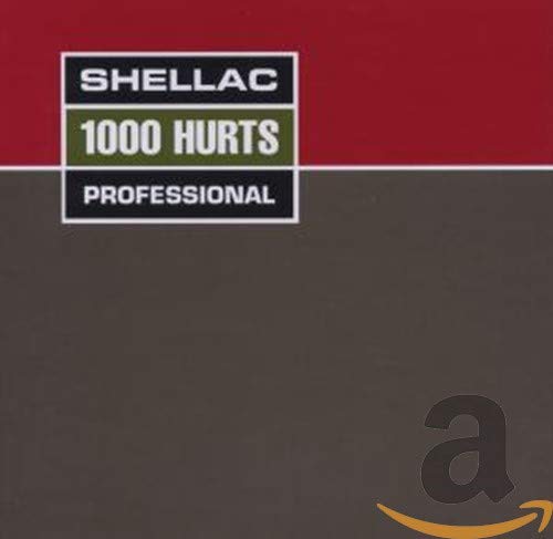 Shellac album "1000 Hurts" CD cover, dark gray and red design.