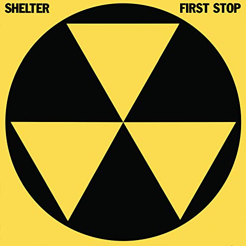 CD cover with a black and yellow geometric design resembling a hazard symbol.