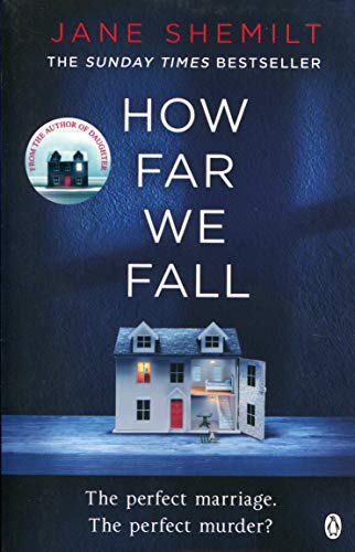 "Book cover with a white house model and dark blue background."