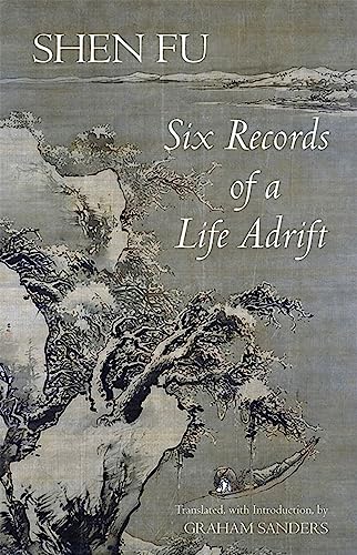 Book cover: "Six Records of a Life Adrift" with abstract landscape art.