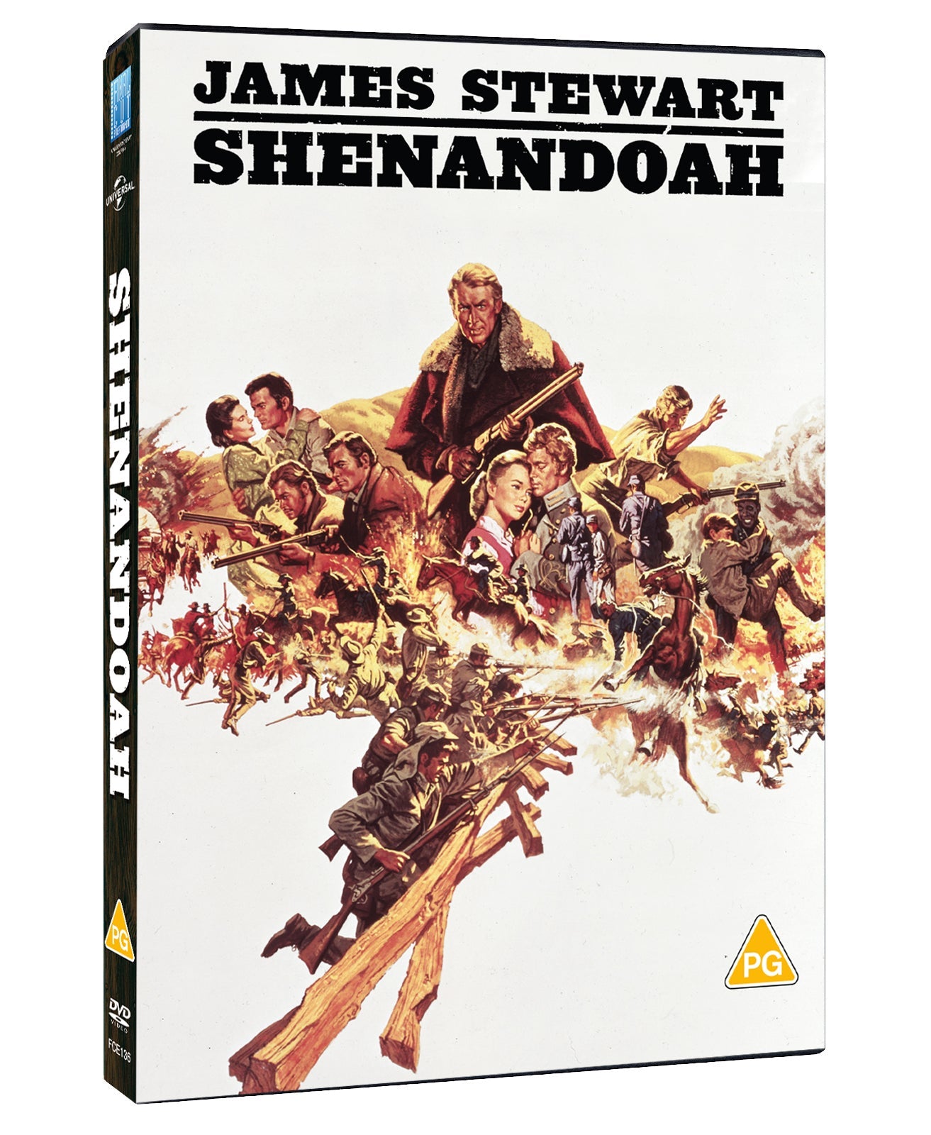 "Shenandoah" DVD case with a scene of fighting men on a white background.