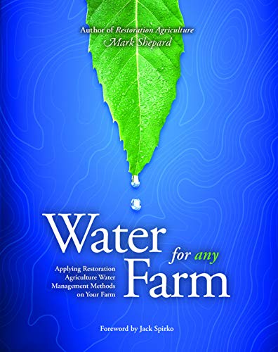 Book cover, likely showing farmland or water features, titled “Water for Any Farm.”
