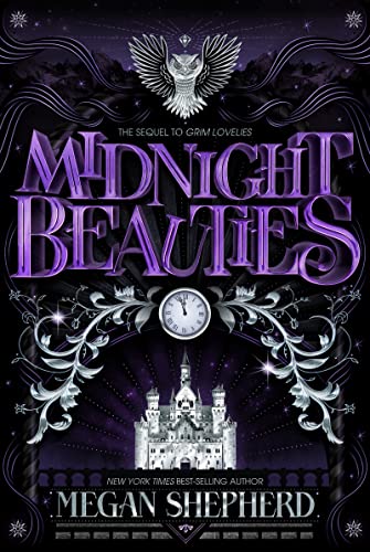 Book cover: "Midnight Beauties" with an owl, castle, and ornate silver details.