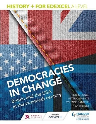 Book cover with UK and USA flags, titled "Democracies in Change".