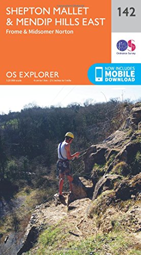 Ordnance Survey map cover featuring a hiker on a rocky hillside with a walking pole.