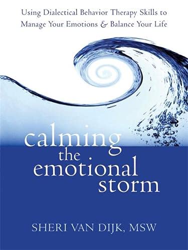 Book cover with swirling blue water and title “Calming the Emotional Storm.”