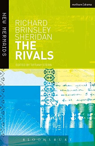 Book cover for The Rivals by Richard Brinsley Sheridan, featuring lime green and blue graphics.