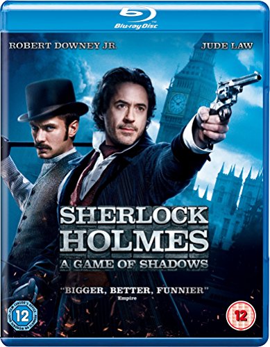 Sherlock Holmes 2 Blu-ray cover featuring Robert Downey Jr. and Jude Law.