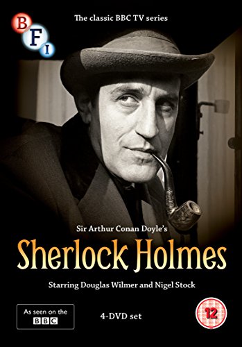 Sherlock Holmes DVD cover featuring Douglas Wilmer with a pipe.