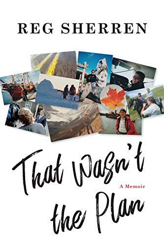 Book cover with collage of travel photos and handwritten title.
