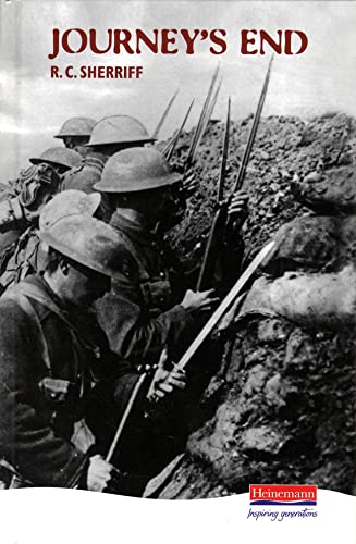 Cover of “Journey’s End” play script with soldiers in a trench.