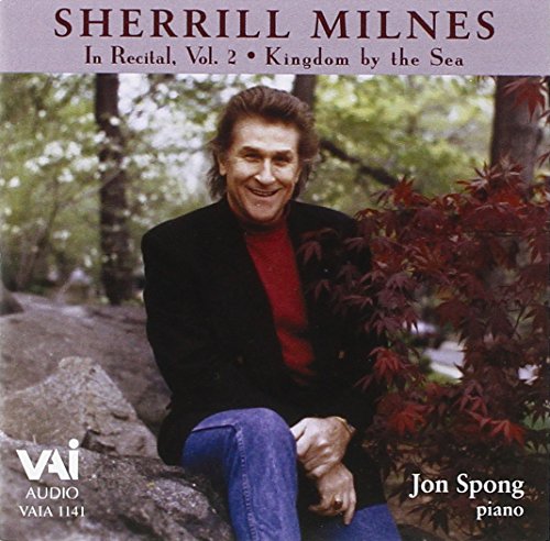 Sherrill Milnes portrait on CD cover, seated outdoors with foliage.