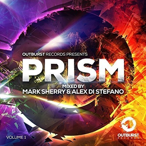 CD cover art with abstract colorful shards and text reading Outburst Records Presents Prism.