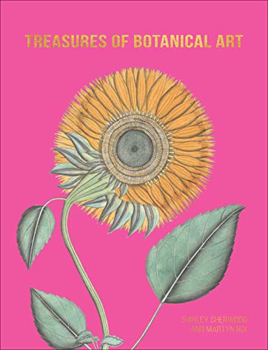 Book cover featuring a detailed botanical illustration of a sunflower on a pink background.