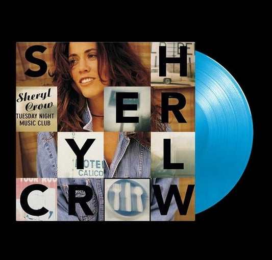 Sheryl Crow's "Tuesday Night Music Club" vinyl record with blue disc.