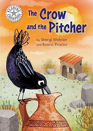 Book cover: a black crow drinking from a brown pitcher in a landscape.