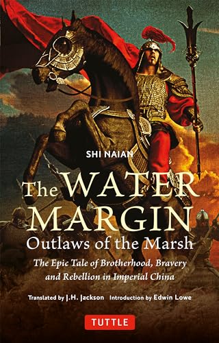 Book cover: armored warrior on horseback, red flags, golden text.
