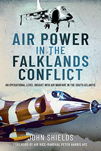 Book cover: “Air Power in the Falklands Conflict” with fighter jets.