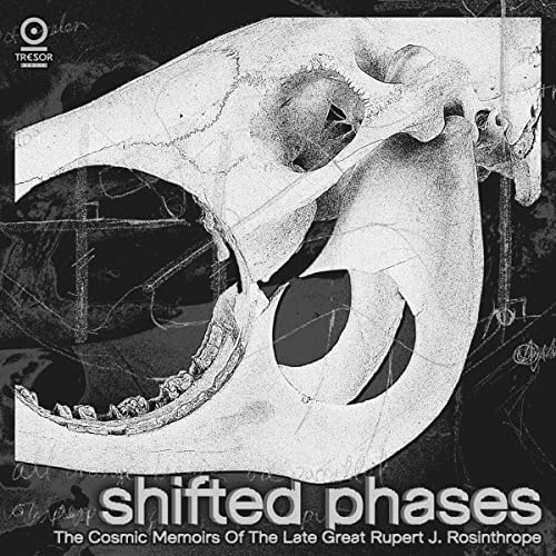 Black and white album cover featuring a large animal skull over abstract line drawings.