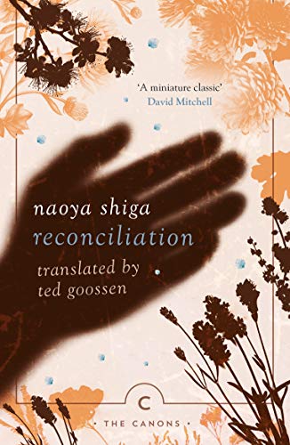 Book cover: "Reconciliation" by Naoya Shiga, with floral and hand imagery.