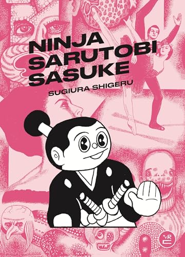 Comic book cover featuring a large-headed ninja character and patterned background.