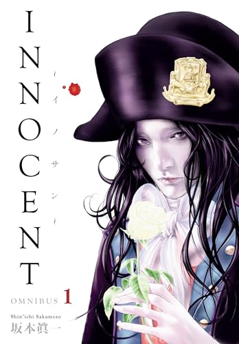 Manga cover featuring a person in a bicorne hat holding a white rose.