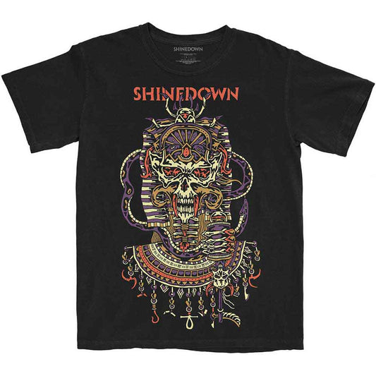 Black unisex t-shirt featuring the Shinedown Planet Zero album artwork on the front.