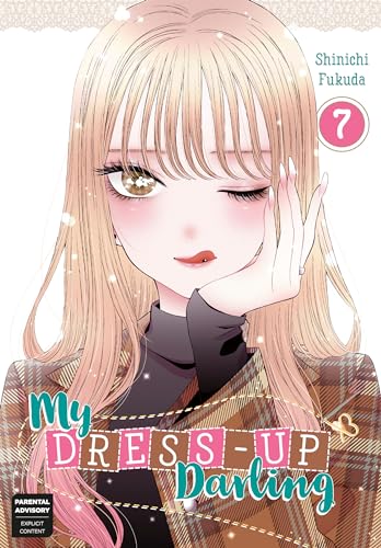 Manga cover featuring a blonde girl winking, wearing a plaid blazer, with title text.