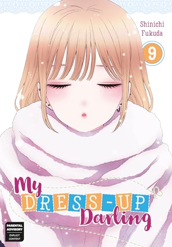 Manga cover featuring a blonde girl with closed eyes wearing a large white scarf.