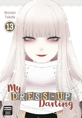 Manga cover: close-up of a girl with long white hair and red lips.
