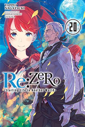 Re:Zero light novel volume 20 cover with characters Emilia and Roswaal.
