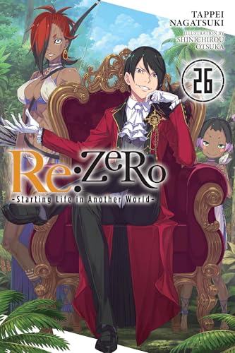 Re:Zero light novel volume 26 cover with characters in fantasy attire.