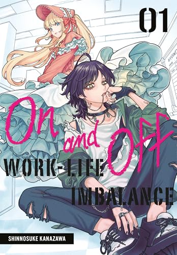 Manga cover with two young people and pink text: "On and Off.
