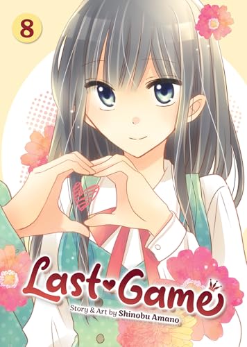 Manga cover with a young woman making a heart shape with her hands.