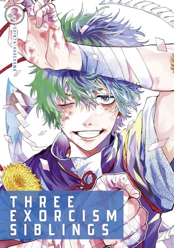Manga cover: Smiling young man with green and blue hair, volume 3.